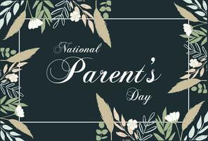National Eltern Tag, Hintergrund Vorlage Urlaub Konzept vektor