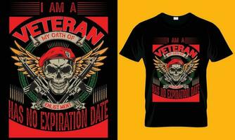 veteran- t skjorta design, veteran- typografi premie vektor t skjorta design mall, frihet kämpe, amerikan veteran, soldater, armén t skjorta.