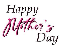 challigrafi Lycklig mors dag rosa svart vektor