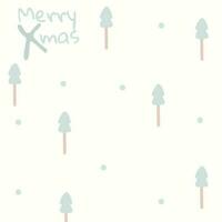 hand dragen jul träd i scandinavian stil. ny år vykort. bakgrund vektor