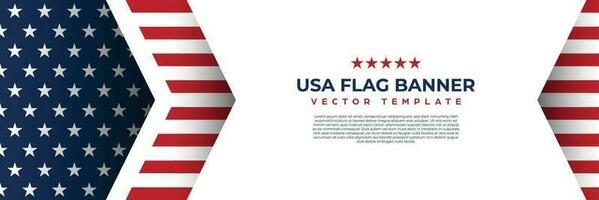 Amerika Banner Design Vektor, USA Flagge Hintergrund Vorlage zum feiern National Tag, 4 .. von Juli, Denkmal Tag Veranstaltung vektor