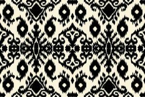 afrikanisch Ikat Blumen- Paisley Stickerei auf Weiß hintergrund.geometrisch ethnisch orientalisch Muster traditionell.aztekisch Stil abstrakt Vektor illustration.design zum Textur, Stoff, Kleidung, Verpackung, Teppich.