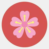 ikon sakura plommon blomma. japan element. ikoner i Färg para stil. Bra för grafik, affischer, logotyp, annons, infografik, etc. vektor