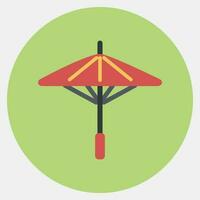 Symbol japanisch Regenschirm. Japan Elemente. Symbole im Farbe Kamerad Stil. gut zum Drucke, Poster, Logo, Werbung, Infografiken, usw. vektor