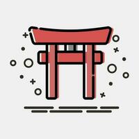 Symbol torii Tor. Japan Elemente. Symbole im mb Stil. gut zum Drucke, Poster, Logo, Werbung, Infografiken, usw. vektor