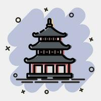 ikon pagod. japan element. ikoner i komisk stil. Bra för grafik, affischer, logotyp, annons, infografik, etc. vektor