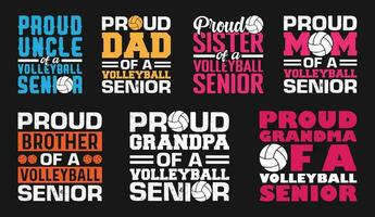 Volleyball Familie t Hemd Design bündeln, Vektor Volleyball t Hemd Design, Volleyball Shirt, Volleyball Typografie t Hemd Design Sammlung