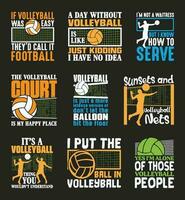 Volleyball t Hemd Design bündeln, Vektor Volleyball t Hemd Design, Volleyball Shirt, Volleyball Typografie t Hemd Design Sammlung