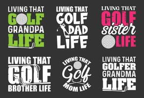 golf familj t skjorta design bunt, vektor golf t skjorta design, golf skjorta, golf typografi t skjorta design samling