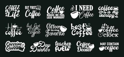 Kaffee t Hemd Design bündeln, Vektor Kaffee t Hemd Design, Kaffee Shirt, Kaffee Typografie t Hemd Design Sammlung