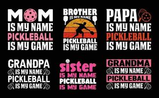 Pickleball t Hemd Design bündeln, Vektor Pickleball t Hemd Design, Pickleball Shirt, Pickleball Typografie t Hemd Design Sammlung