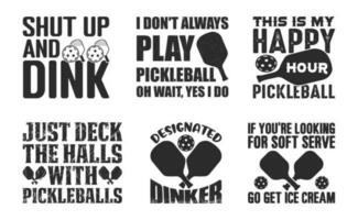 Pickleball t Hemd Design bündeln, Vektor Pickleball t Hemd Design, Pickleball Shirt, Pickleball Typografie t Hemd Design Sammlung