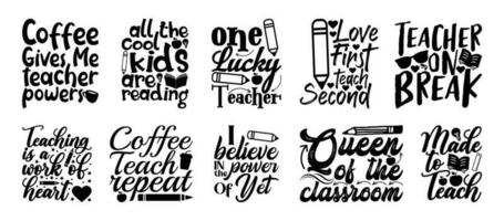 Lehrer t Hemd Design bündeln, Vektor Lehrer t Hemd Design, Lehrer Tag Shirt, Lehrer Typografie t Hemd Design Sammlung