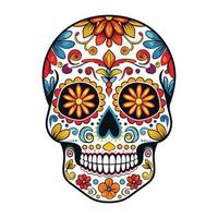 mexikansk skalle färger prydnad dia de muertos illustration vektor