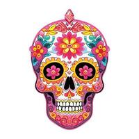 Mexikaner Schädel Farben Ornament dia de Muertos Illustration vektor