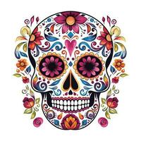 Mexikaner Schädel Farben Ornament dia de Muertos Illustration vektor