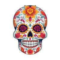 Mexikaner Schädel Farben Ornament dia de Muertos Illustration vektor