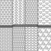 einstellen von Dreieck Muster Hintergrund. minimal Design Textil- wiederholen Vektor. vektor