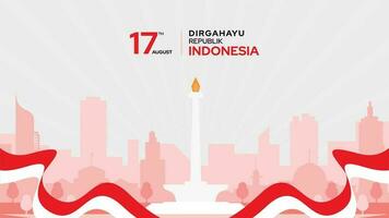 Indonesiens självständighetsdag bakgrund vektor