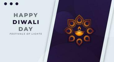 Lycklig diwali dag firande vektor design illustration för bakgrund, affisch, baner, reklam, hälsning kort