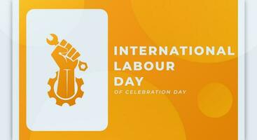 International Arbeit Tag Feier Vektor Design Illustration zum Hintergrund, Poster, Banner, Werbung, Gruß Karte