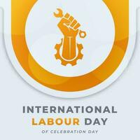 International Arbeit Tag Feier Vektor Design Illustration zum Hintergrund, Poster, Banner, Werbung, Gruß Karte