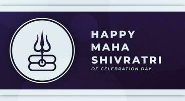 Lycklig maha shivratri hindu dag firande vektor design illustration för bakgrund, affisch, baner, reklam, hälsning kort