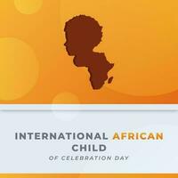 International afrikanisch Kind Tag Feier Vektor Design Illustration zum Hintergrund, Poster, Banner, Werbung, Gruß Karte