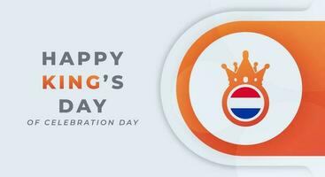 Lycklig kungens dag koningsdag firande vektor design illustration för bakgrund, affisch, baner, reklam, hälsning kort