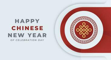 glücklich Chinesisch Neu Jahr Feier Vektor Design Illustration zum Hintergrund, Poster, Banner, Werbung, Gruß Karte