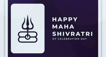 Lycklig maha shivratri hindu dag firande vektor design illustration för bakgrund, affisch, baner, reklam, hälsning kort