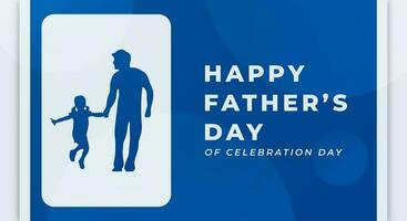 glücklich Väter Tag Feier Vektor Design Illustration zum Hintergrund, Poster, Banner, Werbung, Gruß Karte