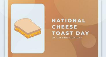 National Käse Toast Tag Feier Vektor Design Illustration zum Hintergrund, Poster, Banner, Werbung, Gruß Karte