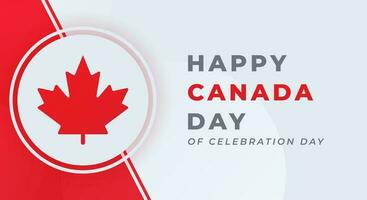 glücklich Kanada Tag Feier Vektor Design Illustration zum Hintergrund, Poster, Banner, Werbung, Gruß Karte