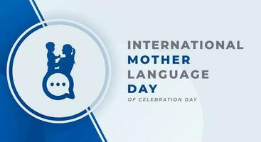 International Mutter Sprache Tag Feier Vektor Design Illustration zum Hintergrund, Poster, Banner, Werbung, Gruß Karte