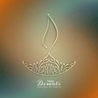 Abstrakter glücklicher Diwali künstlerischer Hintergrund vektor