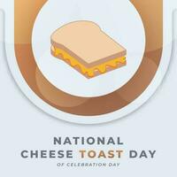 National Käse Toast Tag Feier Vektor Design Illustration zum Hintergrund, Poster, Banner, Werbung, Gruß Karte