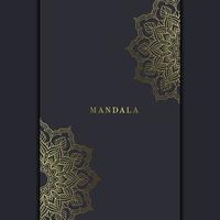 Luxus-Mandala-Muster-Hintergrund mit goldenem Arabeske-Pro-Vektor-Pro-Vektor vektor