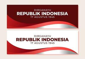 indonesien unabhängigkeitstag banner vorlage vektor