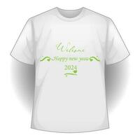 vit t-shirt design mall. vektor