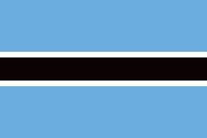 Botswana offiziell Flagge vektor