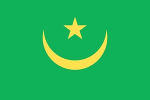 Mauretanien officiellt flagga vektor