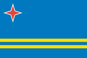 officiellt flagga aruba vektor