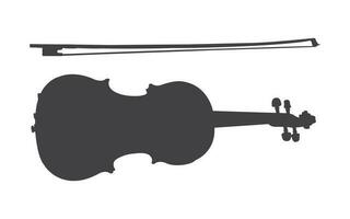 Violine Symbol schwarz Farbe Vektor Illustration Bild eben Stil Profi Vektor
