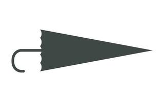 gefaltet Regenschirm Silhouette Symbol Vektor Bild