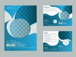 kreativ modern bifold företag broschyr design vektor
