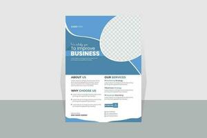 Minimale Business-Flyer-Designvorlage vektor