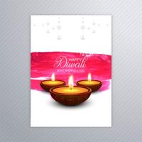 Glücklicher diwali bunter Broschürenschablonenvektor vektor