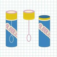 tvål bubblor leksak i retro stil. estetik av de 2000-talet, 90-tal. y2k. vektor
