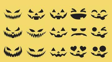 Halloween Kürbisse druckbar Gesichter 2 vektor
